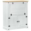 vidaXL Mobile per vino Bianco 97 x 45 x 114 cm Pino massello