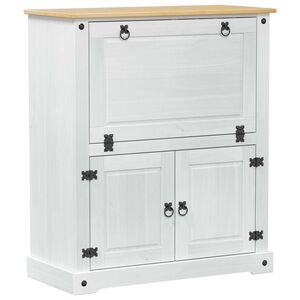 vidaXL Mobile per vino Bianco 97 x 45 x 114 cm Pino massello