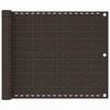 vidaXL Paravento da Balcone Marrone 75x300 cm in HDPE