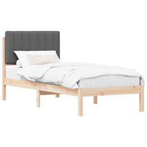 vidaXL Letto con Testiera Rivestita Grigio scuro 80 x 200 cm
