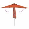 vidaXL Ombrello da giardino Terracotta 294 x 150 x 224 cm