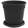 vidaXL Vasi per Piante 24 pcs Nero &Oslash; 17 x 14 cm Plastica