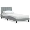vidaXL Letto con Materasso Hanko Grigio Chiaro 80x200 cm in Tessuto