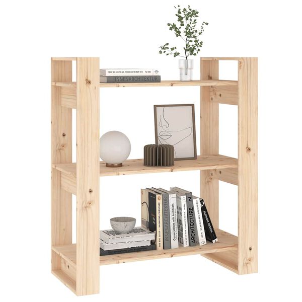 vidaXL Libreria/Divisorio 80x35x91 cm Legno Massello di Pino