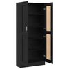vidaXL Armadio per Libri Rovere Nero 82,5 x 30,5 x 185 cm