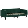 vidaXL Divano Letto con Materasso Verde Scuro 100x200 cm in Velluto