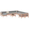 vidaXL Set Divani Giardino 12 pz Cuscini Legno Massello Abete Douglas