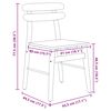 vidaXL Sedia da pranzo 2 pcs Naturale Legno Massello