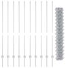 vidaXL Recinzione e Posto Argento 1,4 x 10 m Acciaio
