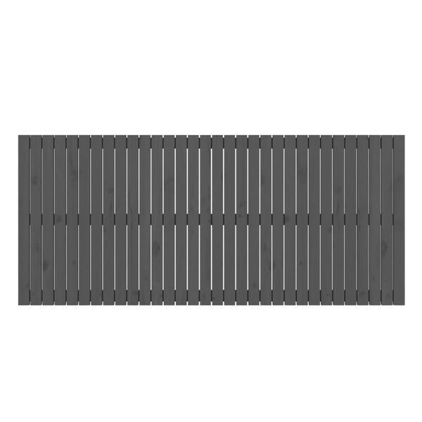 vidaXL Testiera da Parete Grigia 204x3x90 cm in Legno Massello di Pino
