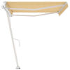 vidaXL Tenda da Sole Autoportante Automatica 400x350 cm Gialla Bianca