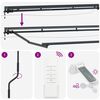 vidaXL Telaio tenda elettrica con LED Antracite 3 x 2 m Alluminio