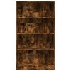 vidaXL Libreria Rovere Fumo 80x24x143 cm in Legno Multistrato