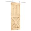 vidaXL Porta scorrevole Naturale e Bianco 80 x 210 cm