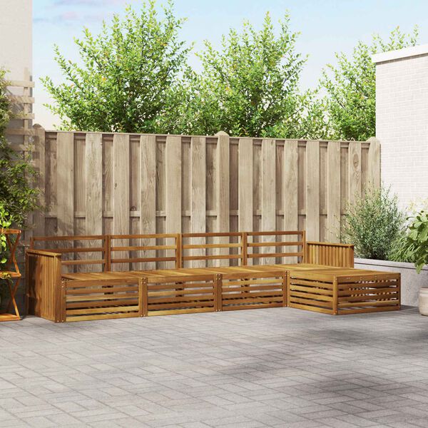 vidaXL Set di divani da esterno 5 pcs Naturale