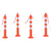 vidaXL Dissuasori Traffico con Catena 4 pz 75 cm in PE
