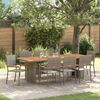 vidaXL Set da Pranzo per Giardino 9 pcs Grigio polyrattan