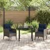 vidaXL Set da Pranzo per Giardino con cuscino 3 pcs Grigio polyrattan
