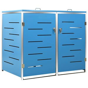vidaXL Copribidone per Spazzatura Singolo 69x77,5x115cm Acciaio Inox