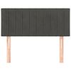 vidaXL Testiera Grigio Scuro 90x5x78/88 cm in Velluto