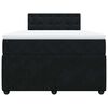 vidaXL Giroletto a Molle con Materasso Nero 120x200 cm in Velluto