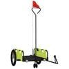 vidaXL Rimorchio da Bici Verde Oxford e Ferro
