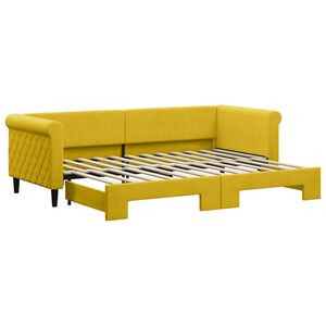 vidaXL Divano Letto con Letto Estraibile Giallo 80x200 cm in Velluto