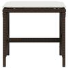 vidaXL Sgabelli Giardino con Cuscini 4pz Marroni 41x41x36cm Polyrattan