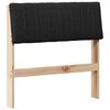 vidaXL Testiera imbottita Nero 75 cm Pino massello