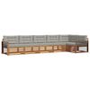 vidaXL Set di divani da esterno 6 pz Grigio Naturale e Chiaro