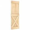 vidaXL Porta Scorrevole con Set Hardware 70x210 cm Legno Massello Pino