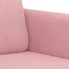 vidaXL Set di Divani 3 pz con Cuscini Rosa in Velluto