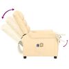 vidaXL Poltrona Massaggiante Elettrica Crema Similpelle