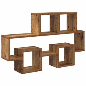 vidaXL Scaffale da parete Legno vecchio 82 x 15 x 51 cm