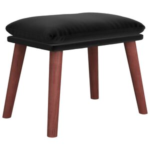 vidaXL Poggiapiedi Nero 45x29,5x35 cm in Velluto
