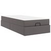 vidaXL Struttura letto con materasso con materasso 2 pcs Grigio PVC