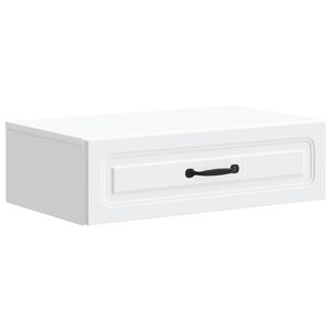 vidaXL Tavolino da Parete Laterale Bianco 59 x 34,5 x 17 cm