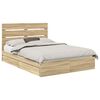 vidaXL Letto con Contenitore con cassetto Rovere Sonoma 140 x 200 cm