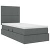 vidaXL Letto con contenitore e materasso Grigio scuro 100 x 200 cm