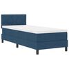 vidaXL Letto a molle con materasso Blu 80 x 200 cm Tessuto