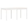 vidaXL Set da Pranzo per Giardino 7pz Bianco in Legno Massello di Pino