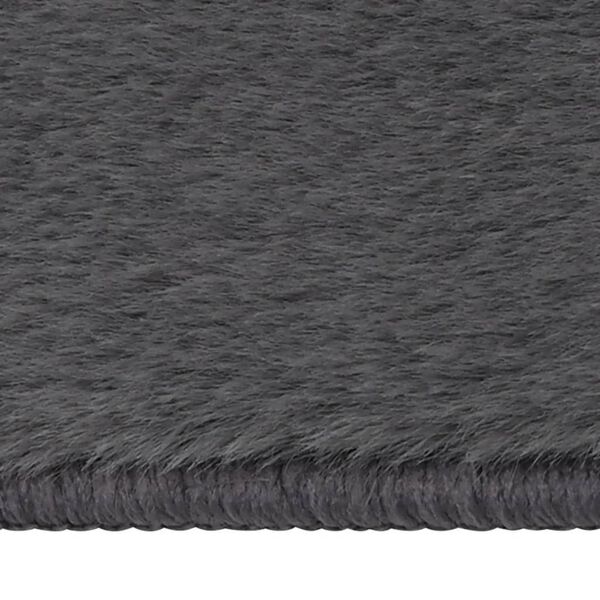 vidaXL Tappeto in Similpelle di Coniglio 200x300 cm Antracite