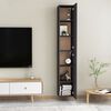vidaXL Mobili Porta TV 2pz Grigi 30,5x30x90 cm in Legno Multistrato