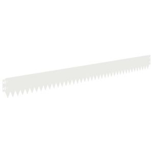 vidaXL Bordura per Prato 10 pz 103 x 10 cm Acciaio Bianco