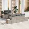 vidaXL Set Divano da Giardino 6 pcs Grigio chiaro polyrattan