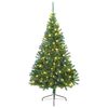 vidaXL Albero di Natale artificiale con luci integrate Verde 210 cm