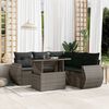vidaXL Set Divano da Giardino 6 pz con Cuscini Grigio in Polyrattan