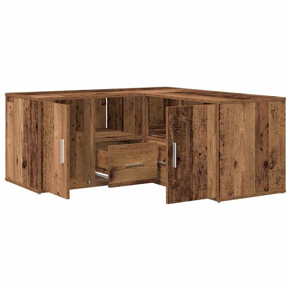 vidaXL Mobile Angolare Legno Antico 160x40x45 cm in Truciolato