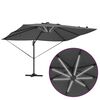 vidaXL Parasol Roma a braccio Antracite e Nero 352 x 251 x 265 cm