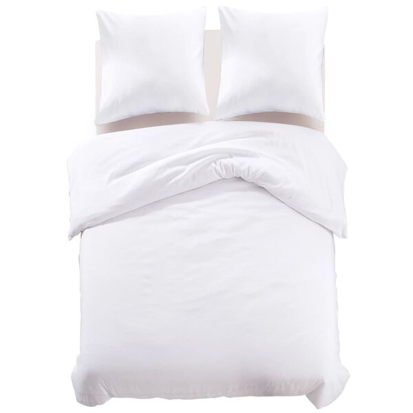 vidaXL Set Copripiumino Bianco 200x220/60x70 cm